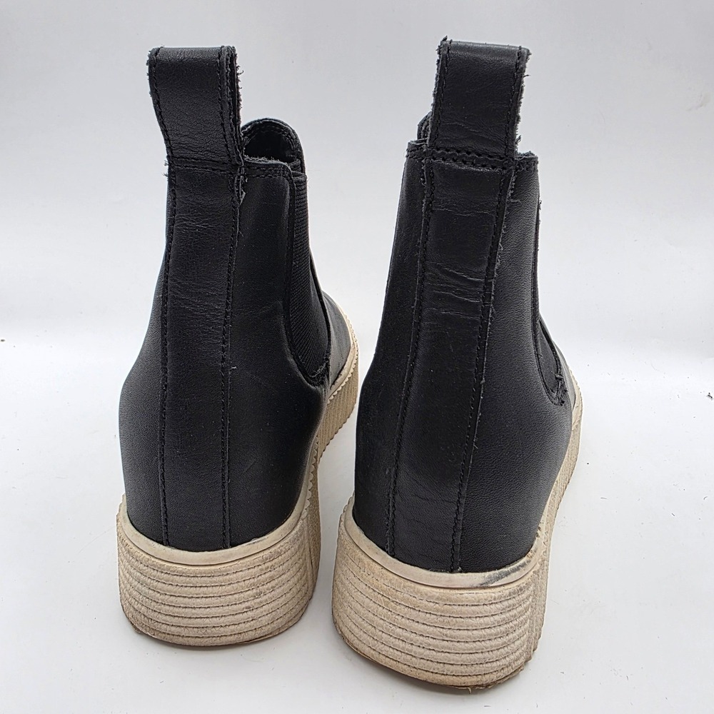 Dolce Vita Cola Chelsea Boots Black Leather Platform Ankle Women Size 7 - Picture 4 of 6